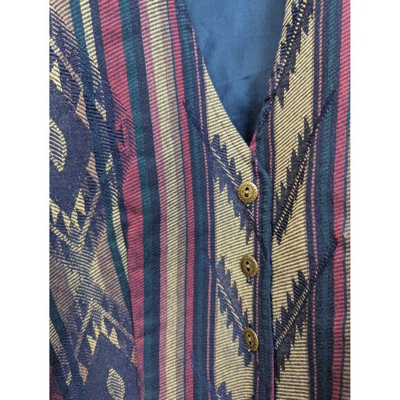 Miller Stockman Women's Vintage Tapestry Western Print Sleeveless Vest Sz S - Picture 2 of 5
